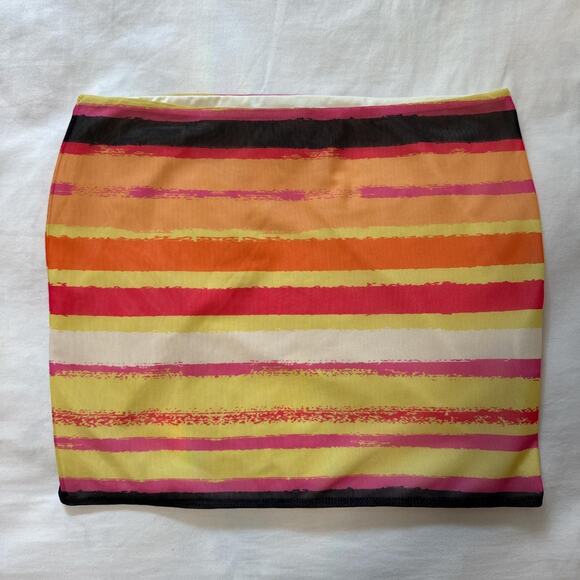 tiger mist rainbow stripe mini skirt y2k bodycon - Picture 1 of 5